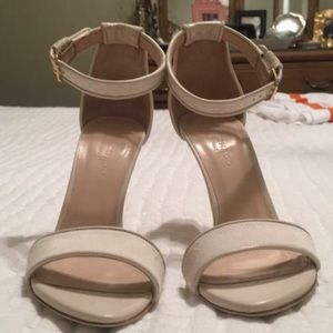 White Calf Hair Sandals